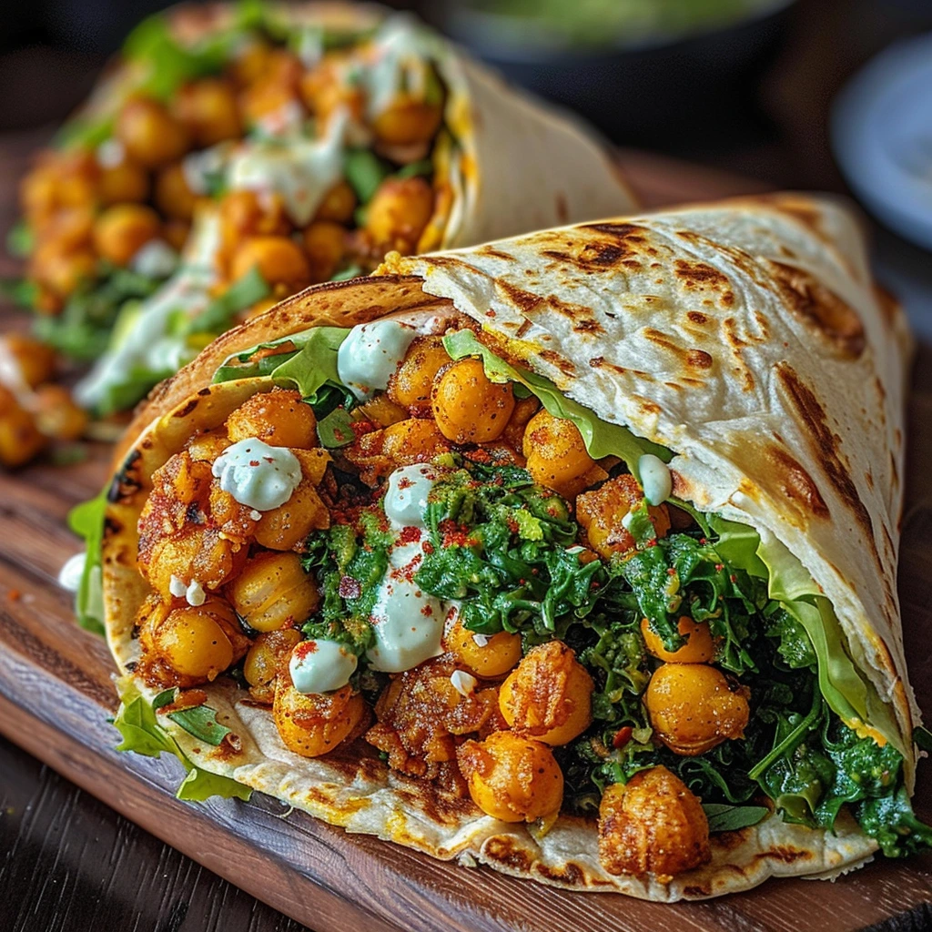 Golden Loaded Chickpea Wraps Your Family Will Love