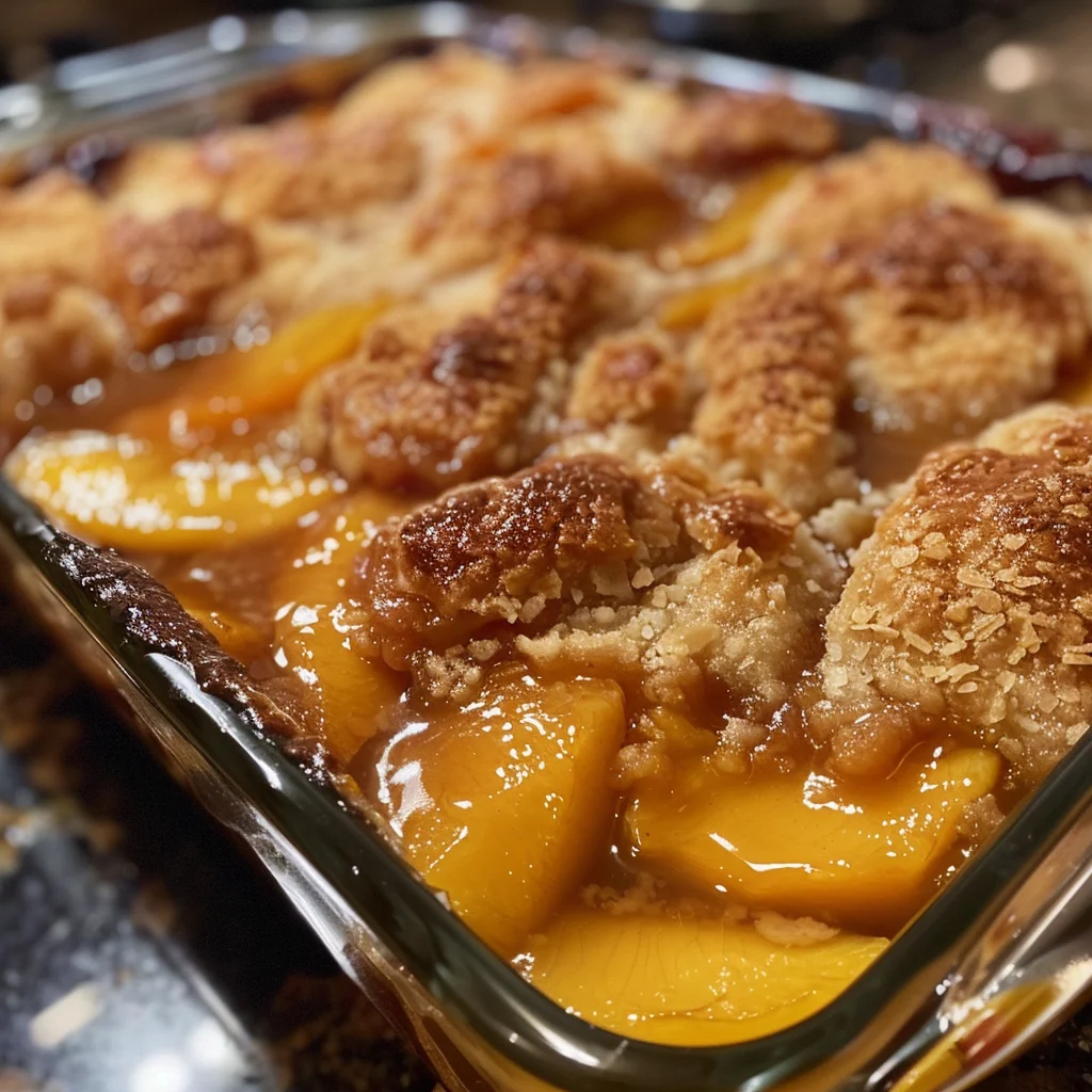 Brown Sugar Peach Cobbler for the Whole Family