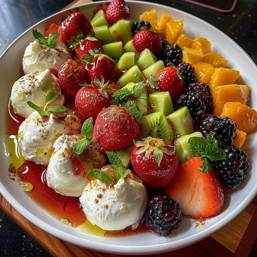 Mixed Summer Fruit Burrata for the Whole Family 1 Mixed Summer Fruit Burrata for the Whole Family