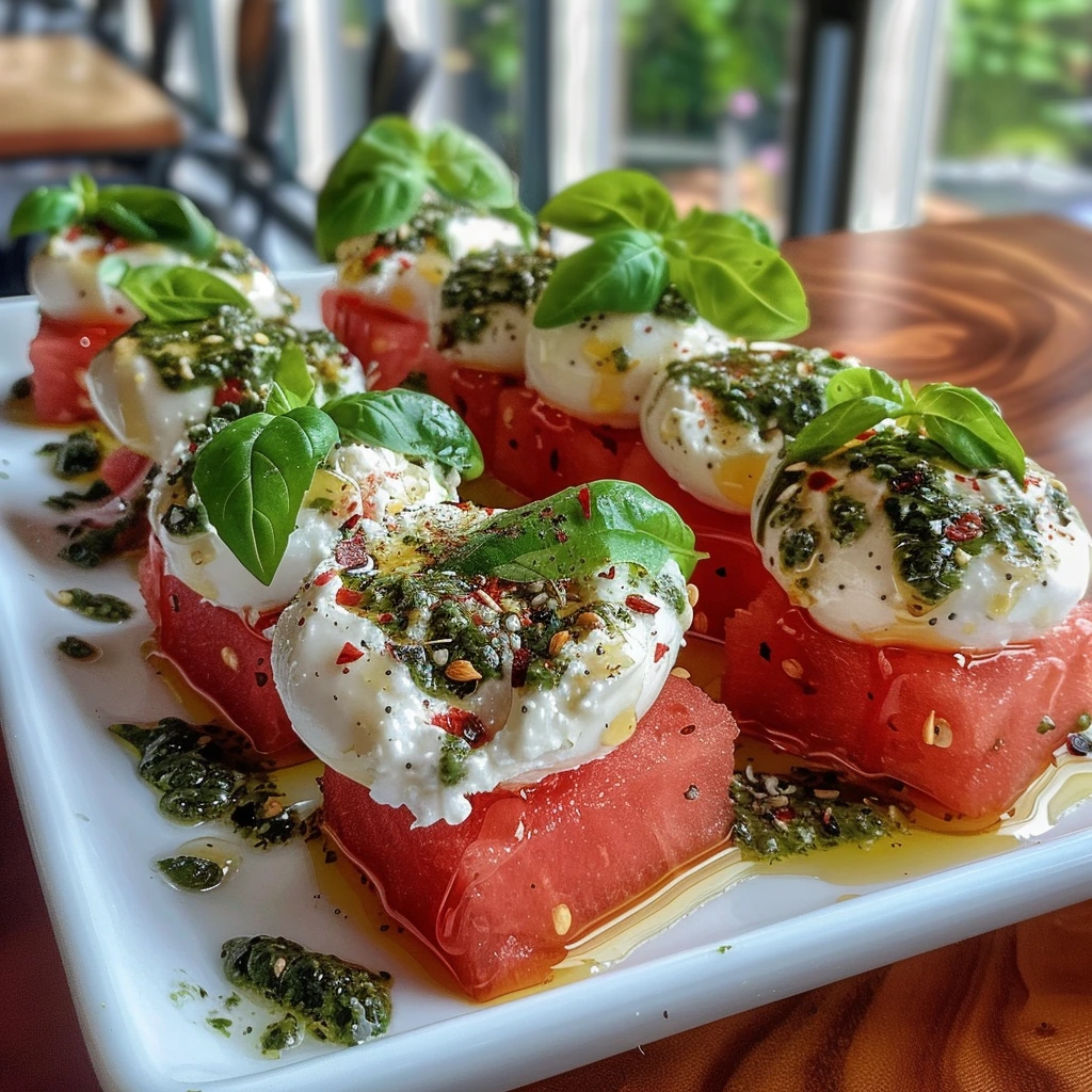 Watermelon Burrata Bites Basil for Dinner Tonight 1 Watermelon Burrata Bites Basil for Dinner Tonight