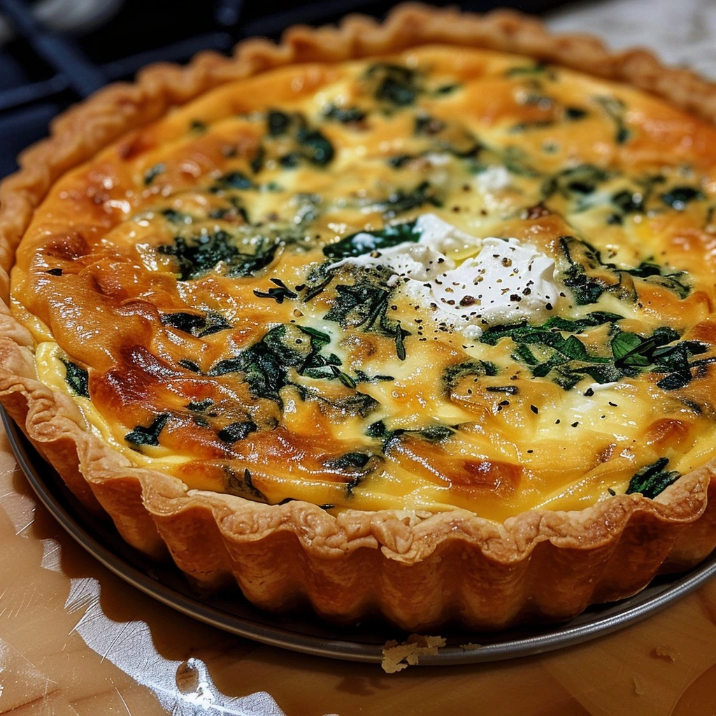 No-Fail Ricotta Spinach Quiche Minutes Recipe 3 1783828131157 ed0p63htg6v image