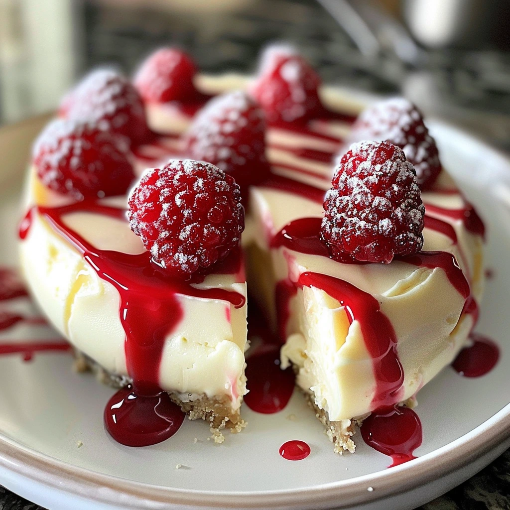 White Chocolate Raspberry Cheesecake for the Whole Family 1 White Chocolate Raspberry Cheesecake for the Whole Family