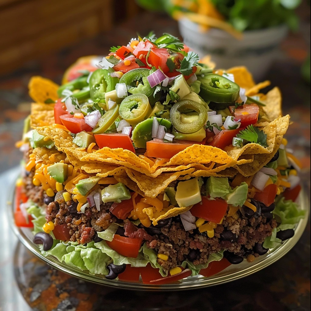 Irresistible Seven Layer Taco Salad