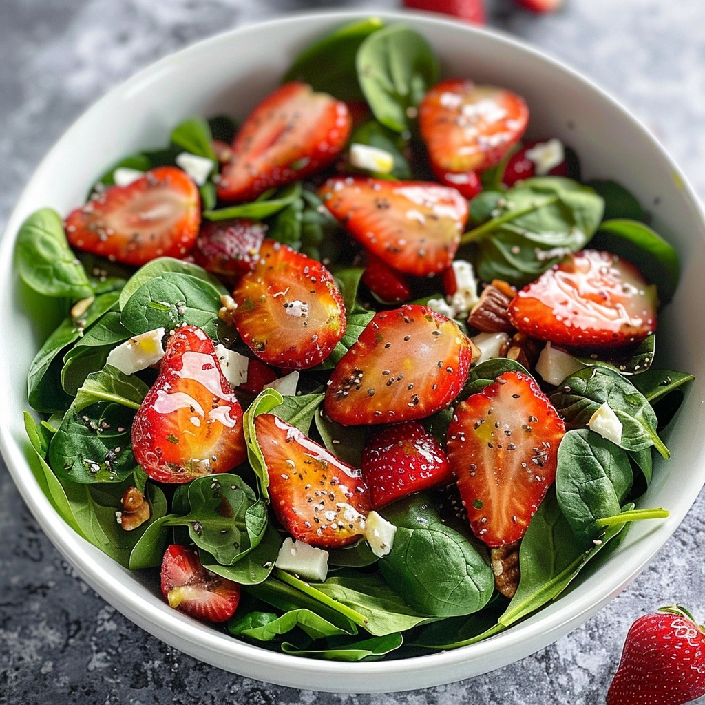 Quick & Easy Strawberry Spinach Salad Delicious