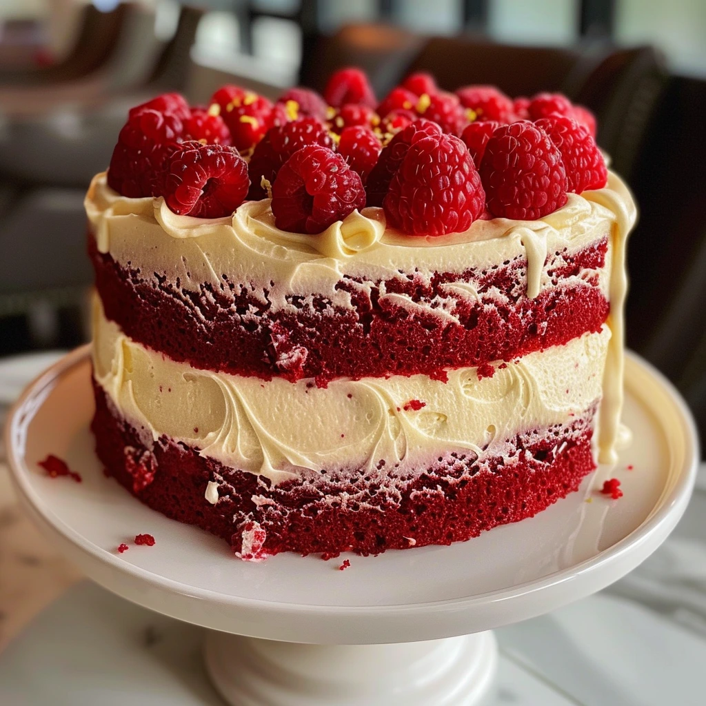 Raspberry Cake Lemon Buttercream for Dinner Tonight