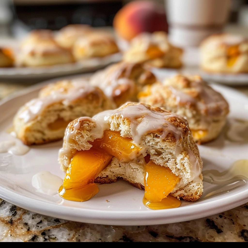 Peach Scones Honey Vanilla for Dinner Tonight