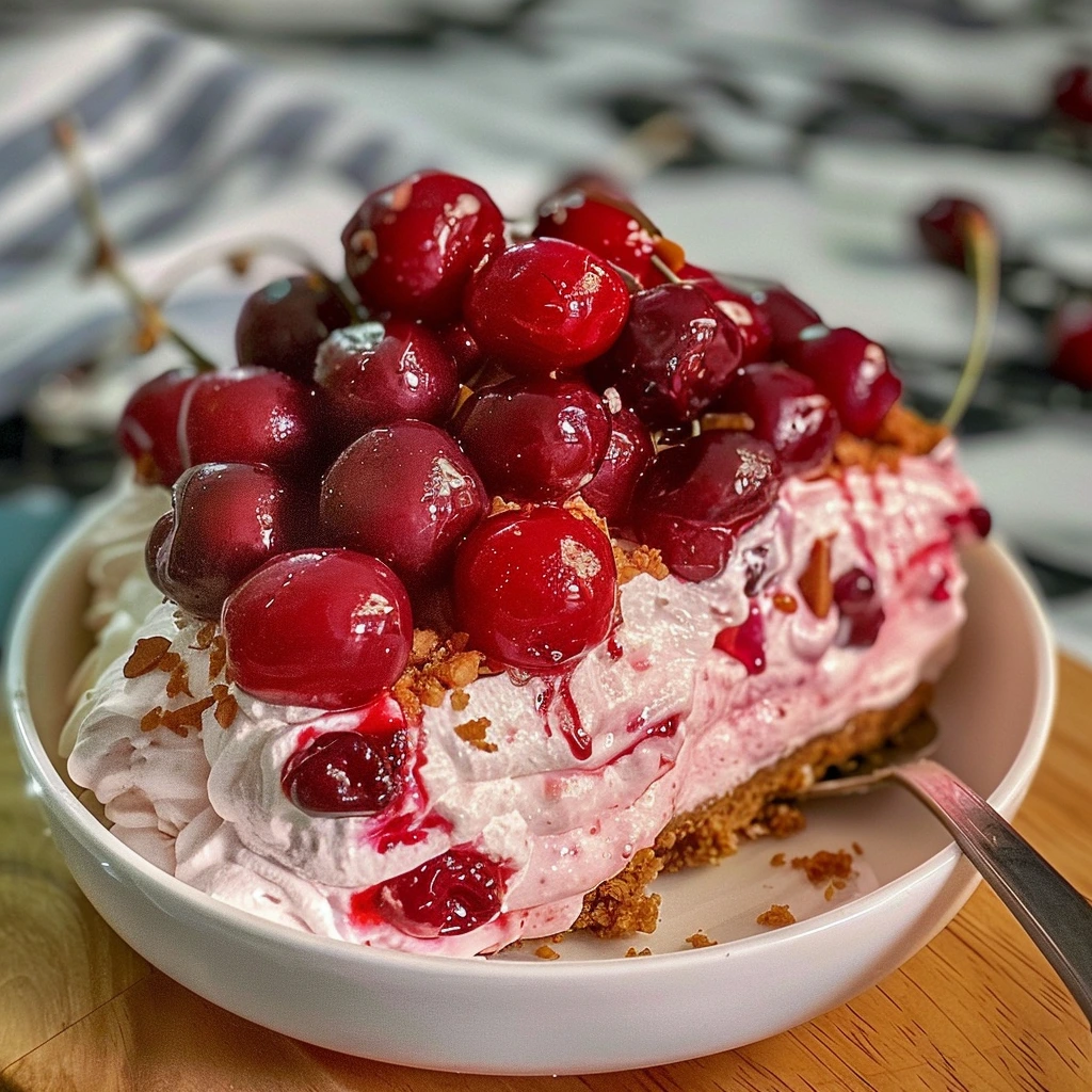 Cherry Cheesecake Cloud Dessert Your Family Will Love