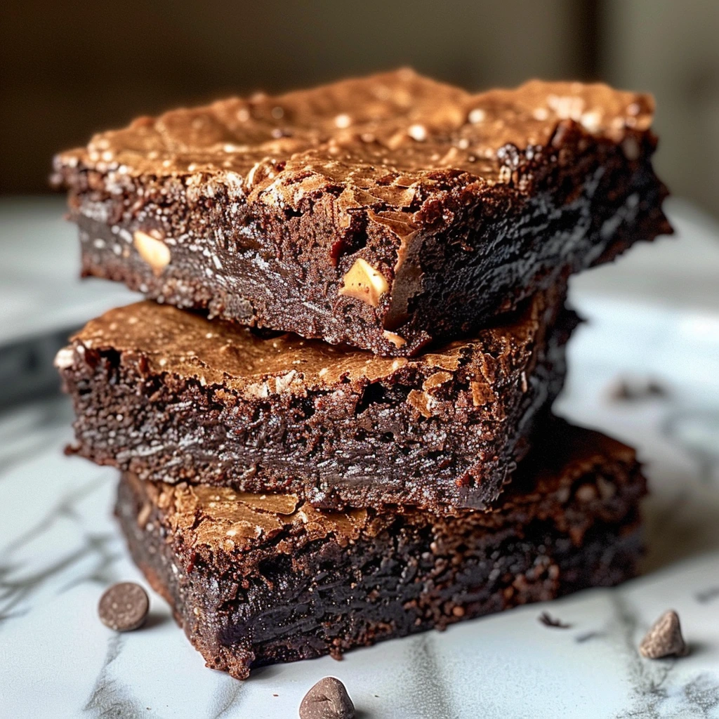 Garlic Parmesan Triple Chocolate Brownies Indulgent