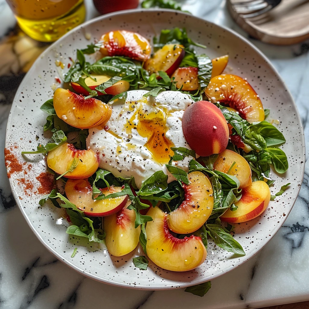 Peach Burrata Summer Salad for the Whole Family 1 Peach Burrata Summer Salad for the Whole Family