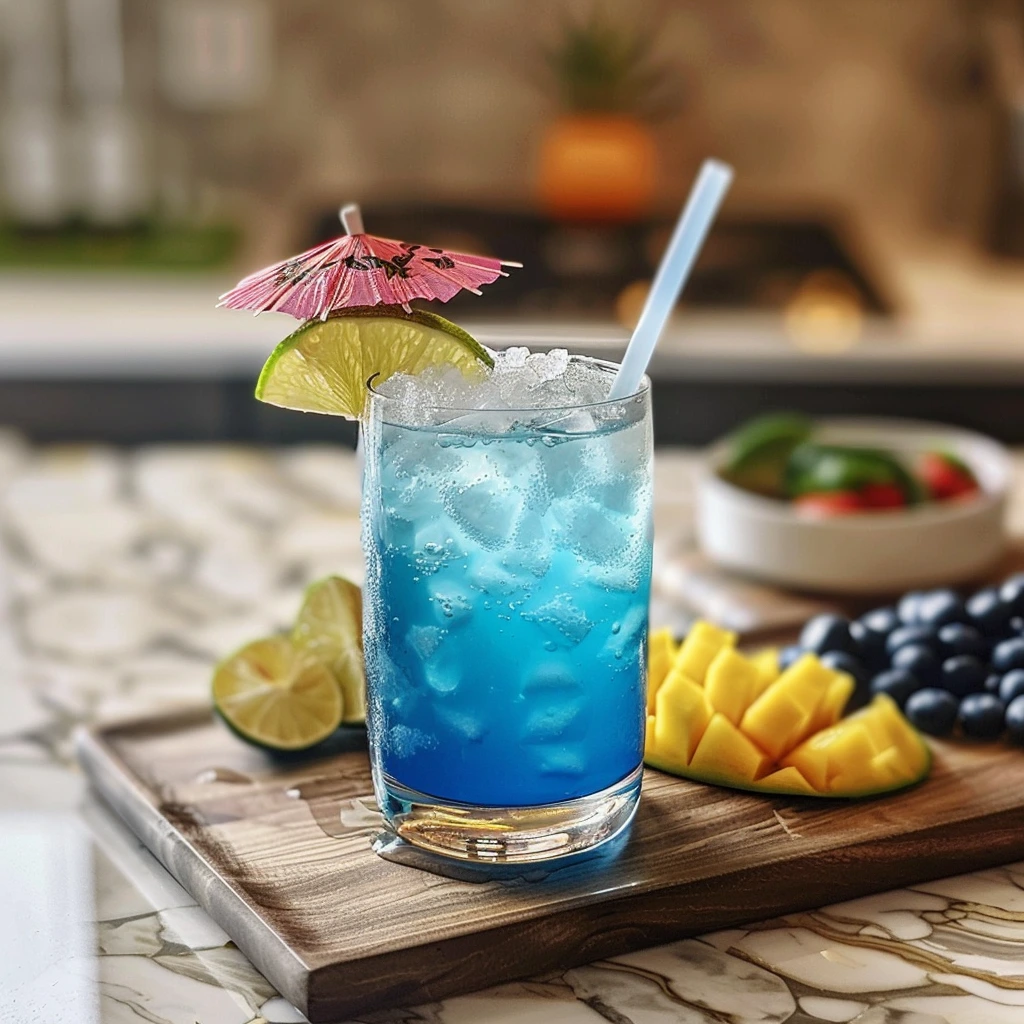 Blue Tropical Mocktail for the Whole Family 1 Blue Tropical Mocktail for the Whole Family
