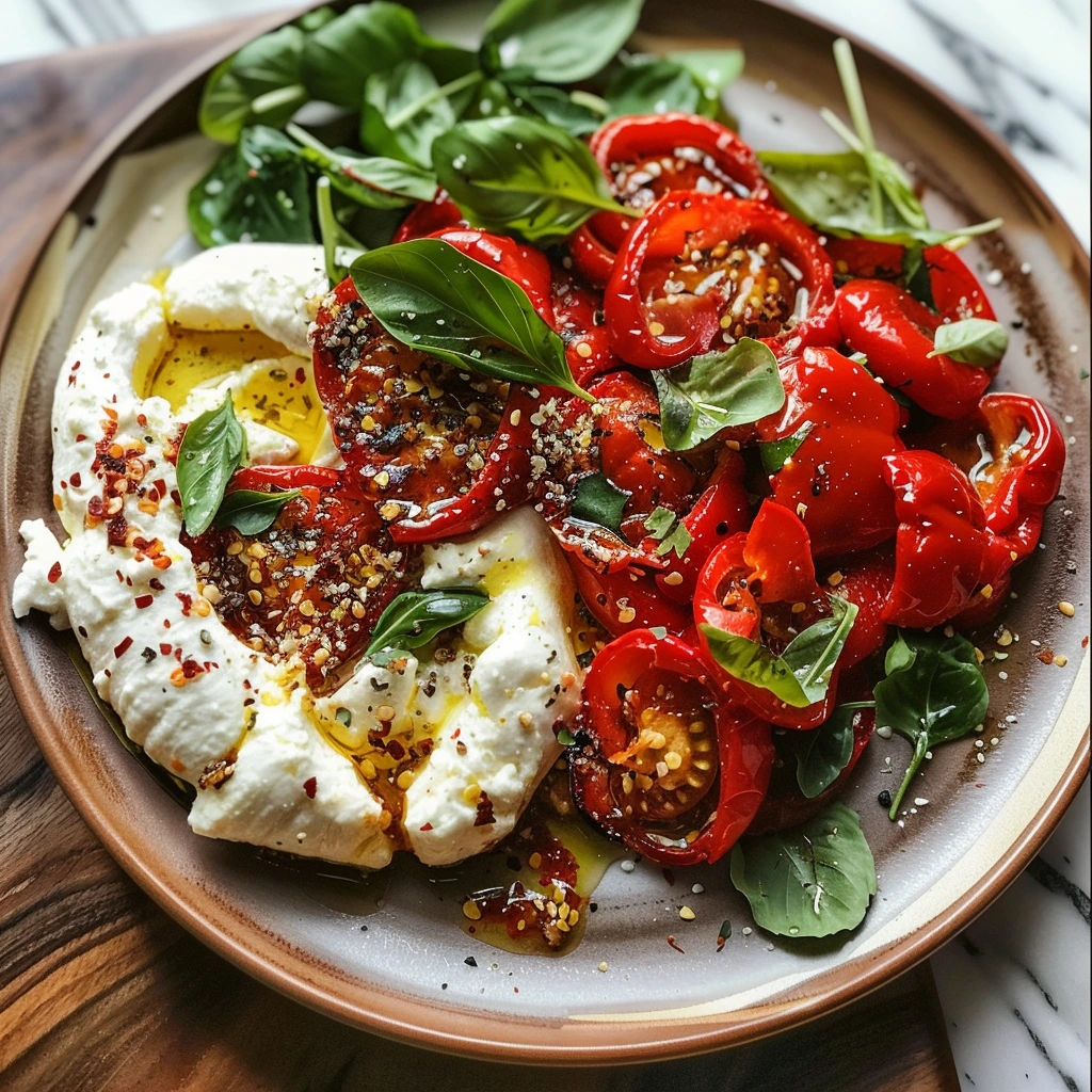 Roasted Red Peppers Burrata: Easy & Delicious 2 1784009040558 s2k3goi3w3 image