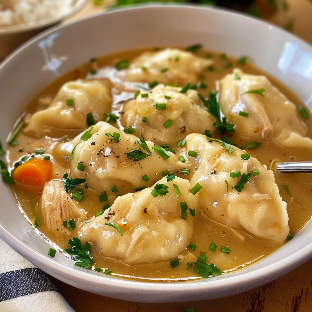 Garlic Parmesan Crockpot Chicken Dumplings That